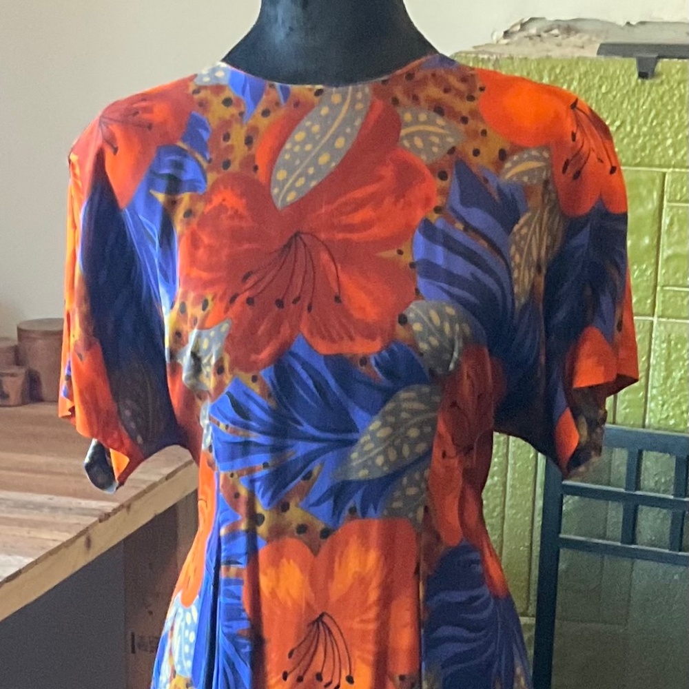 Jacqueline Ferrar 80’s Vintage Tropical Sheath - size Small